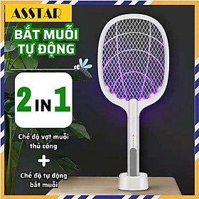 Mua Vợt Muỗi Thông Minh Kiêm Đèn Bắt Muỗi Tự Động 3in1  Vợt Bắt Muỗi Đa Năng Sạc USB - Hàng Nhập Khẩu