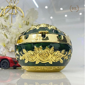 Gạt tàn Hoàng Gia hợp kim mạ | GẠT TÀN HỢP KIM HOA VĂN HỌA TIẾT TÂN CỔ ĐIỂN PHONG CÁCH VINTAGE
