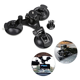 Sports Camera Triple Suction Cup Mount Sucker for GroPro Hero 5/4/3+/3 for Xiaomi Yi with Tripod Mount Adapter Action