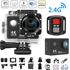 4k H9R Ultra HD Sports Camera WiFi Remote Control Action Video Camera 2.0" 170D Waterproof Sport Camcorder DVR DV Cam Color: White