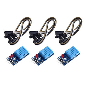 3x Digital DH11 Temp Humidity Sensor Module with Cable for  Kit