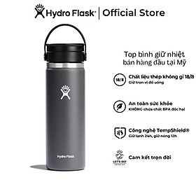 Bình giữ nhiệt cà phê Hydro Flask 20 oz Wide Flex Sip Lid có nắp Flex Sip - Hàng chính hãng(Season 2024)
