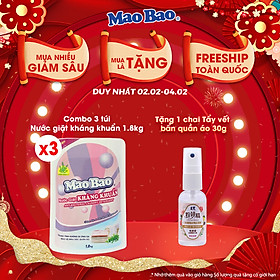 Combo 03 túi nước giặt kháng khuẩn Mao Bao 1800g