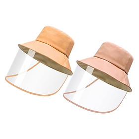 2 Pieces Anti-spit Hat Transparent Dustproof Cover  Hat Bucket Hat
