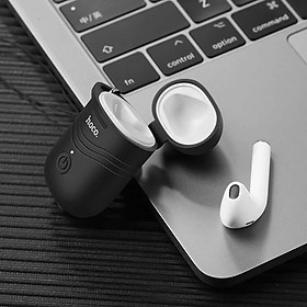 Tai nghe Bluetooth ko dây 1 tai kèm bọc silicon đen + dock sạc cho tai tiện lợi âm thanh sống động - Hàng nhập khẩu