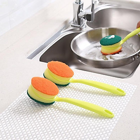 Mua (Mẫu 2) Cây chà xoong nồi nhà bếp có tay cầm tiện lợi 2 miếng rửa KN STORE