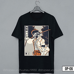 Áo thun One Piece, áo phông anime in hình onepice luffy zoro sanji ace cotton giá rẻ