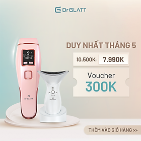 Set máy triệt lông mini đa năng và máy massage mặt - triệt lông vĩnh viễn, nâng cơ chống nhăn, tăng sinh collagen DR GLATT