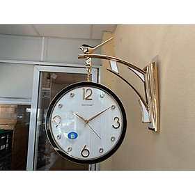 Mua Đồng hồ treo tường kim trôi Én trắng 2 mặt 3311 siếu sang cho phòng khách