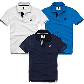 Áo thun nam cổ bẻ vải cá sấu, combo 3 áo - EZ345