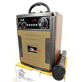 Mua Loa Kéo Di Động Bluetooth Karaoke Thùng Gỗ Kiomic K58 Âm Chuẩn - Tặng Kèm 1 Micro Không Dây Hát Cự - Giao Màu Ngẫu Nhiên