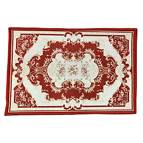 Mua Thảm lau chân cao cấp họa tiết Tân cổ điển 40cm * 60 cm (Màu Đỏ)