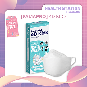 [FAMAPRO 4D KIDS - 10 CÁI/ HỘP] - Khẩu trang TRẺ EM kháng khuẩn cao cấp Famapro 4D KIDS tiêu chuẩn KF94