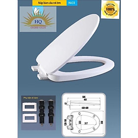 Mua Nắp bồn cầu đóng êm tháo lắp nhanh - Nắp bàn cầu HA33