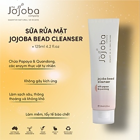 Sữa Rửa Mặt Tẩy Da Chết Jojoba Bead Cleanser 125ml - The Jojoba Company