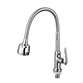 Vòi rửa chén lạnh cần lò xo gắn chậu