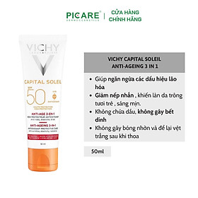 Kem Chống Nắng Chống Lão Hoá Vichy Ideal Soleil Anti Age SPF50+ MB055000 (50ml)