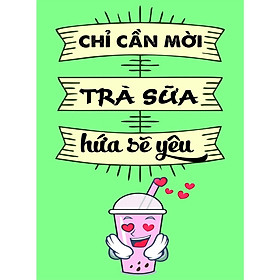 Mua Postcard  Tranh in decor A4 treo tường quán Trà sữa phong cách vui nhộn TS002