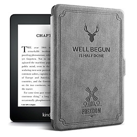 Combo Máy Đọc Sách Kindle Paperwhite Gen 10 (8GB - Màu Đen) và Bao da WELL BEGUN - Hàng nhập khẩu