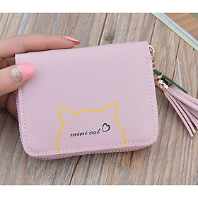Ví bóp da nữ mini cầm tay nhỏ gọn Mini Cat siêu hot VN29