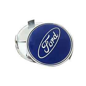 Logo chụp mâm, ốp lazang bánh xe ô tô cao cấp Ford 68mm Chất liệu Nhựa ABS Hợp kim nhôm phut thủy tinh hữu cơ