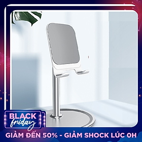 Giá Đỡ Điện Thoại, Máy Tính Bảng Hai Chân Chất Liệu Nhôm Kim Loại Có Thể Điều Chỉnh Chiều Cao