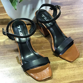 TLG Sandal cao gót quai da hot trend 2020 trẻ trung năng động 21283