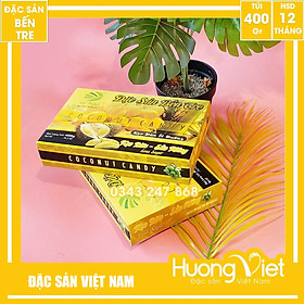 Kẹo dừa sầu riêng ít đường Du Thảo 400g, kẹo dừa Bến Tre, kẹo dừa ít ngọt