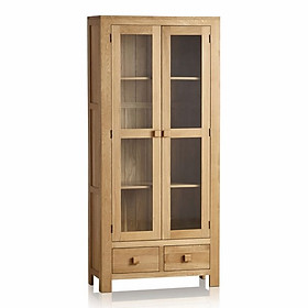 Tủ Trưng Bày Oakdale 2 Cánh Kính Gỗ Sồi Ibie LSD2DALO 85 x 35 cm