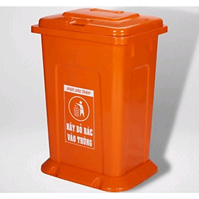 Thùng rác 100 lít nắp kín có đế chân
