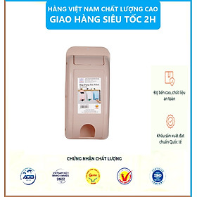 Hộp đựng túi nilong, túi đựng rác dán tường Việt Nhật - Hộp rút túi nilong gắn tường tiện dụng - Hàng Việt Nam - Hồng