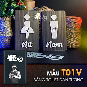 Mua Bảng nhà vệ sinh dán cửa gỗ cắt laser design độc lạ bắt mắt