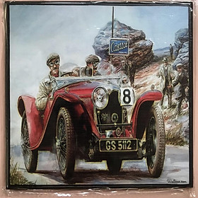 Mua TRANH GỖ 18x18cm VỀ XE CỔ CHÂU ÂU RETRO SIÊU CHẤT