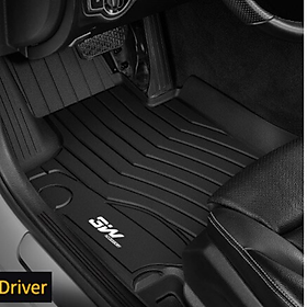 .Thảm lót sàn xe ô tô Mercedes GLA 2015 - đến nay Nhãn hiệu Macsim 3W chất liệu nhựa TPE đúc khuôn cao cấp/màu đen.