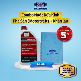 Nước Rửa Kính Ô Tô Pha Sẵn (Motorcraft) + Khăn Lau