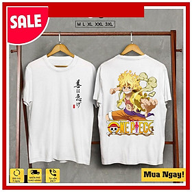 NEW BST Áo One Piece, Áo Luffy Gear 5 siêu chất màu đen, trắng cộc tay giá rẻ