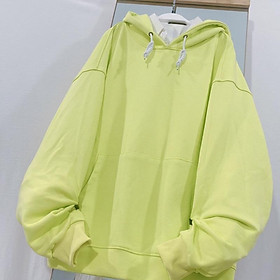 Áo hoodie nỉ bông trơn màu xanh neon/xanh ngọc/xanh coban unisex/nam nữ unisex/ hoodie trơn