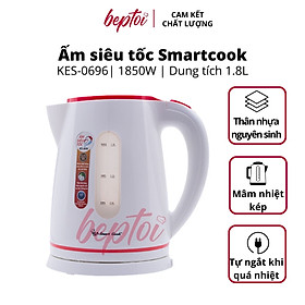 Mua Ấm siêu tốc  bình đun nước siêu nhanh  thân nhựa nguyên sinh an toàn Smartcook KES-0696 - Hàng chính hãng