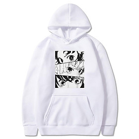 Áo hoodie tay dài họa tiết Demon Slayer Kimetsu No Yaiba phong cách Harajuku hiphop cho nam và nữ