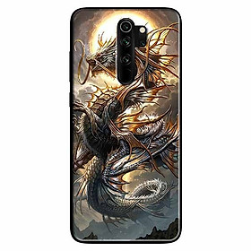 Ốp lưng in cho Xiaomi Redmi Note 8 Pro Rồng Trăng