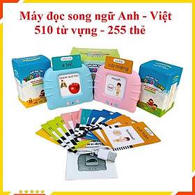 Máy Đọc Thẻ Song Ngữ Việt - Anh 255 Thẻ Flash Card Tiếng Anh , Giúp Bé Học Ngôn Ngữ Cực Nhanh