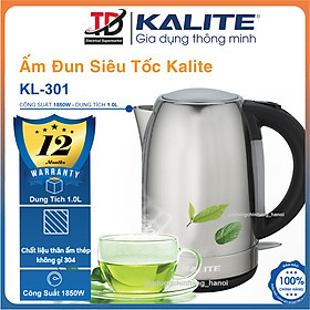 Ấm Đun Siêu Tốc Kalite KL301, 1850W - 1.7Lit, Hàng Chính Hãng