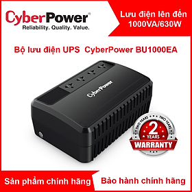 Hình ảnh Bộ lưu điện UPS CyberPower BU1000EA 1000VA / 630W - Tích hợp công nghệ ổn áp AVR, Công nghệ tiết kiện điện GreenPower, công nghệ Line Interactive - Hàng chính hãng