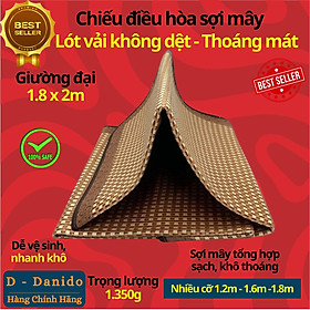 Mua Chiếu điều hòa sợi mây tre đan tổng hợp lót vải không dệt cao cấp hàng xuất khẩu 2 mặt giá rẻ 1m2 1m6 1m8 D Danido