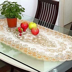 Mua Khăn Trải Bàn Hoa - 50x110cm - Màu trắng hình oval