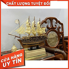 Thuyền Buồm  gỗ còng dài 56CM 