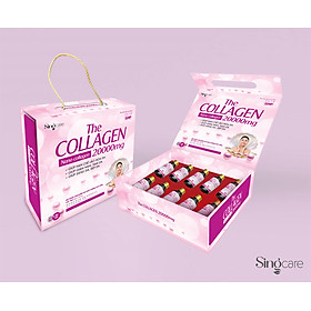 Nước Uống The Collagen 20000mg, Bổ sung collagen và các chất chông oxy hóa giúp bảo vệ da, tăng tính đàn hồi, hạn chế lão hóa da (Hộp 10 chai x 30ml )