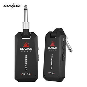 CUVAVE WP-5G Wireless 5.8G Guitar System Rechargeable Audio Transmitter and Receiver ISM Band for Electric Bass Guitars