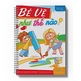 Hình ảnh Bé vẽ như thế nào? - Sách dạy vẽ bằng vở caro giúp bé vẽ đẹp - Các bước vẽ cơ bản