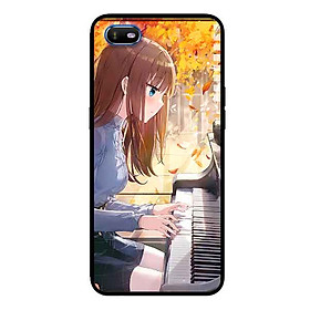 Ốp Lưng in cho Oppo A1K Mẫu Nàng Đánh Đàn Piano - Hàng Chính Hãng